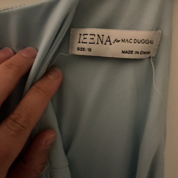 Mac Duggal Blue Ruffle Tiered A Line Gown - Picture 4 of 4